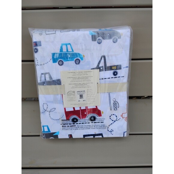 Pottery Barn Organic Things That Go Twin Sheet Set - Picture 2 of 2